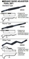 KTC Brake Shoe Adjuster Tool Set, ATBX33